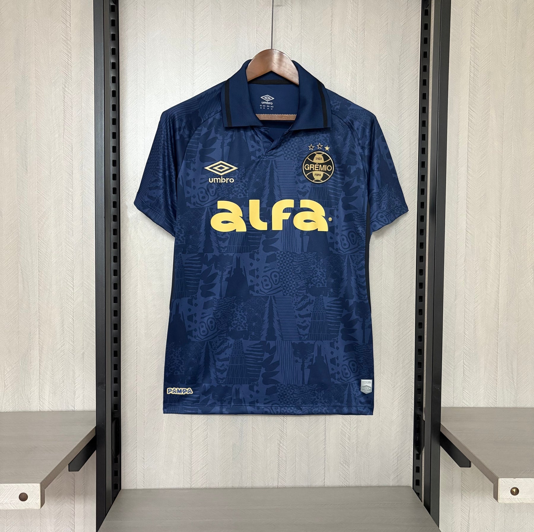 Camisa Grêmio away 25/26 - Azul e Amarelo