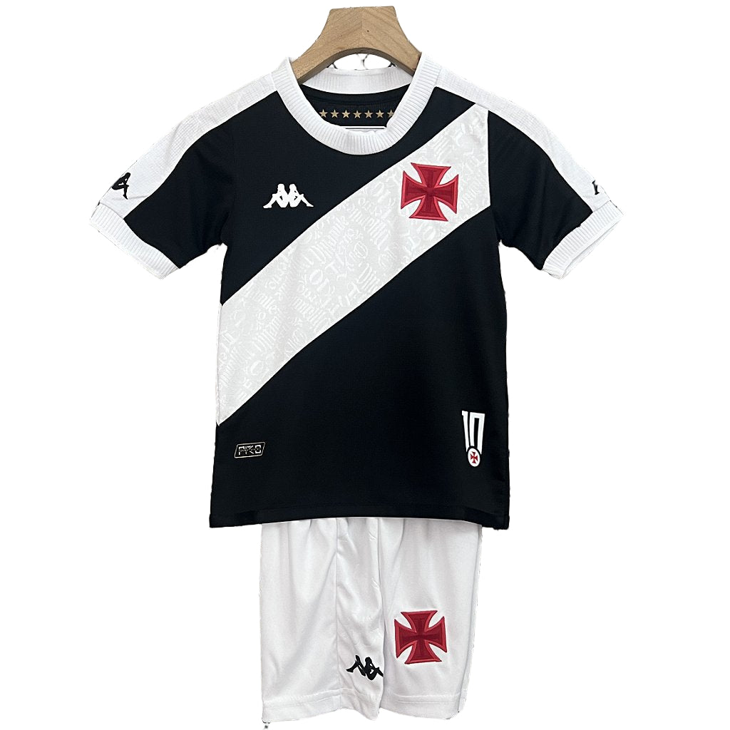 Conjunto Vasco 25/26 Home - Preto e branco