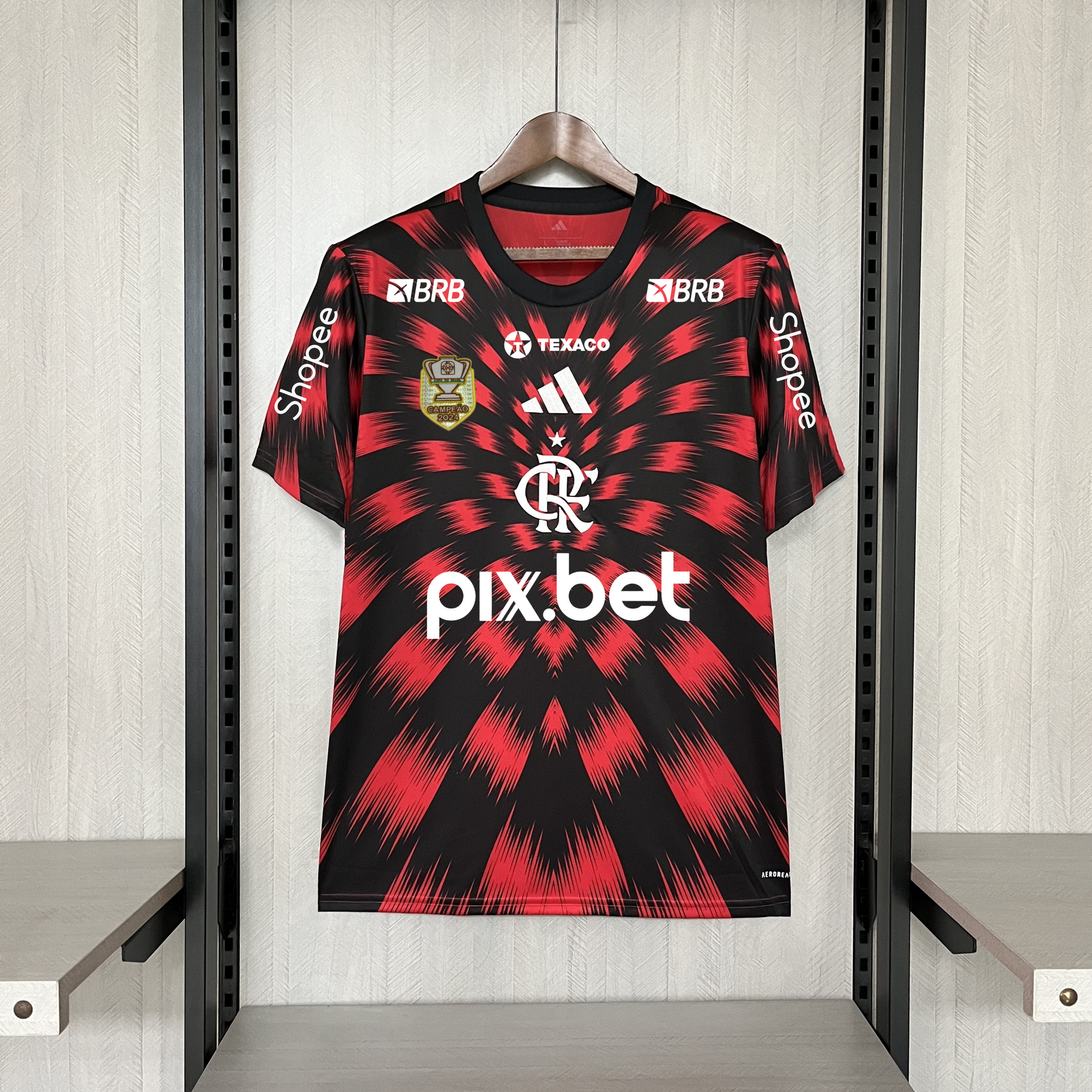 Camisa Flamengo Pré-Jogo 25/26 - Vermelha e Preta