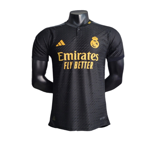 Camisa Real Madrid II Away Adidas Jogador 2023/24 Masculino Preto