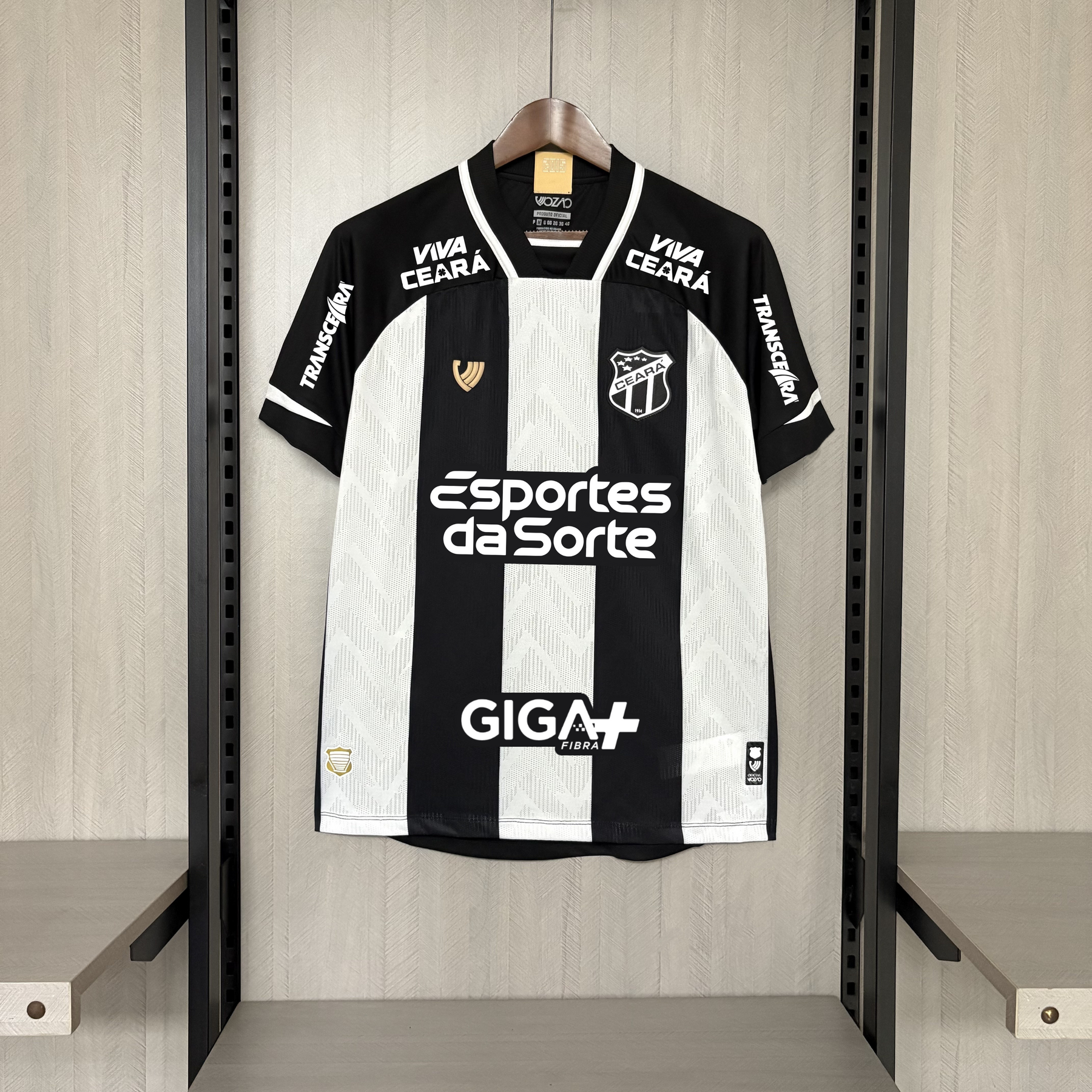 Camisa Ceará Titular 25/26 - Preto e Branco