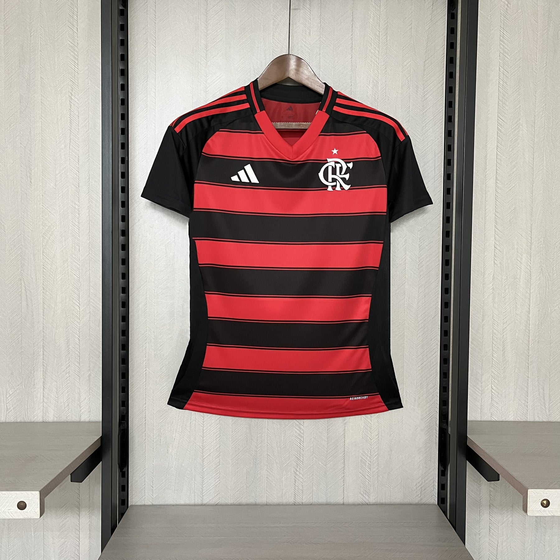 Camisa Flamengo Titular 25/26 - Feminina Baby Look Vermelha e Preta
