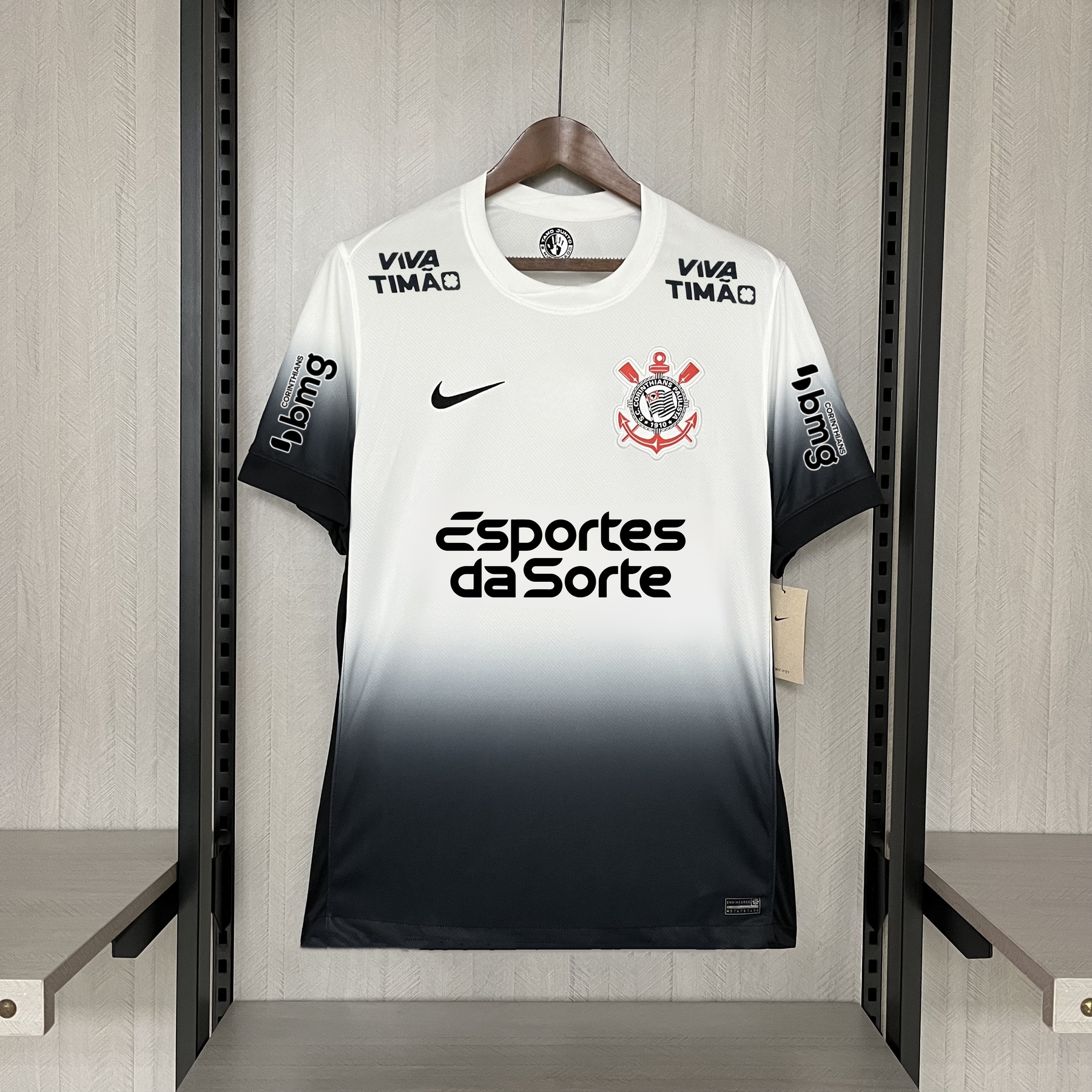 Camisa Corinthians Titular 24/25 - Versão Torcedor Preto e Branco