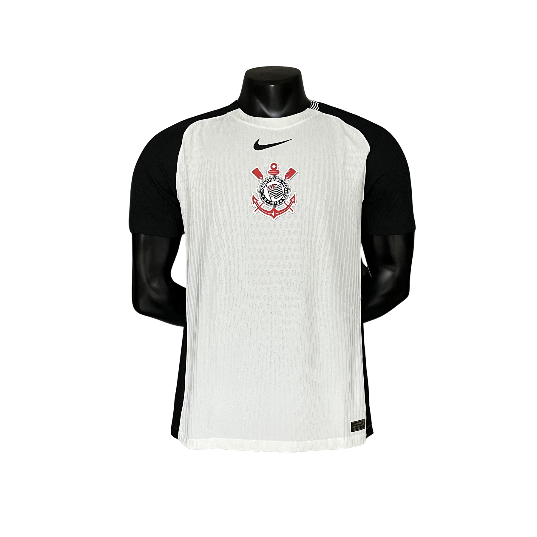 Camisa Corinthians Titular 2025/26 - Versão Jogador Preto e Branco