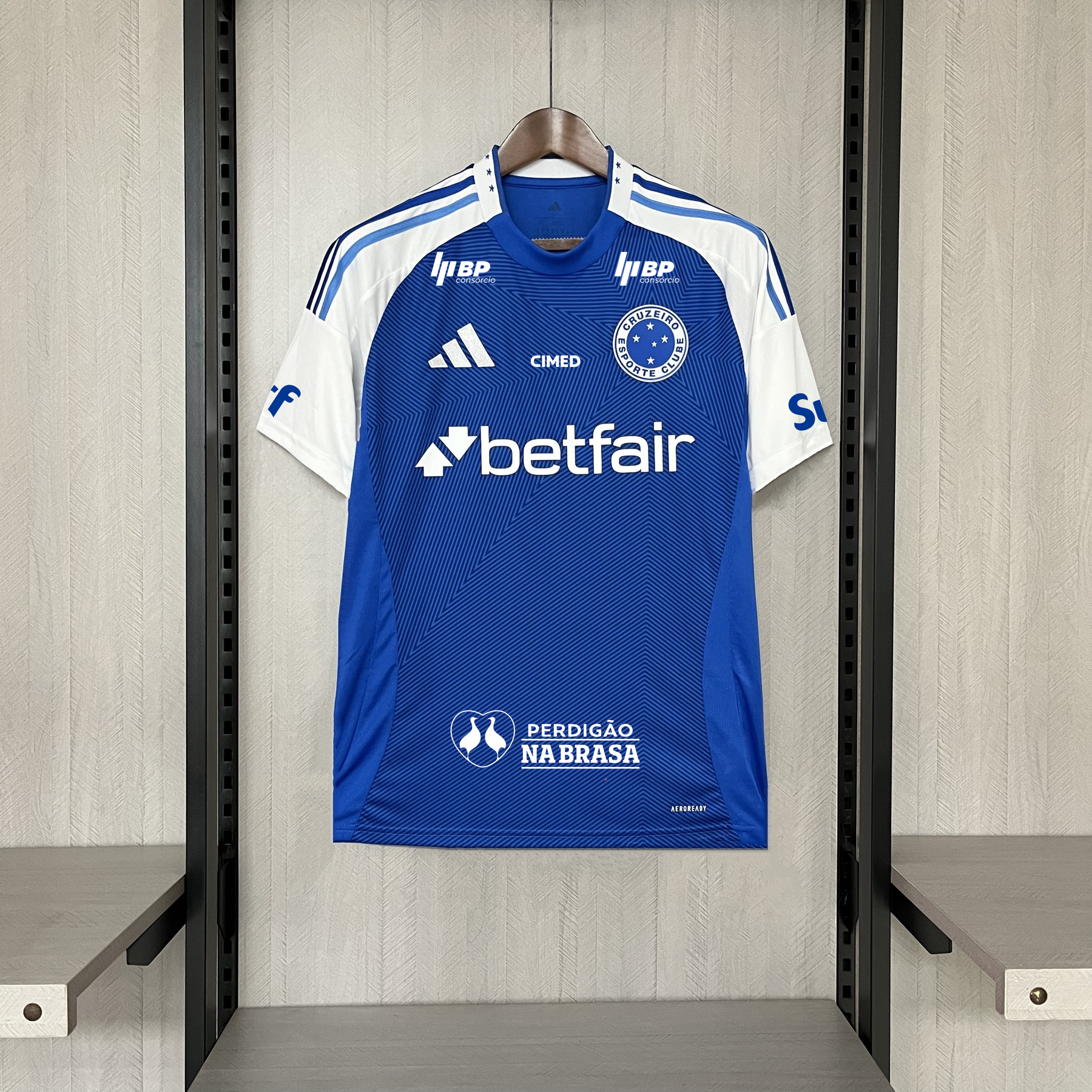 Camisa Cruzeiro Titular 25/26 - Azul e Branco