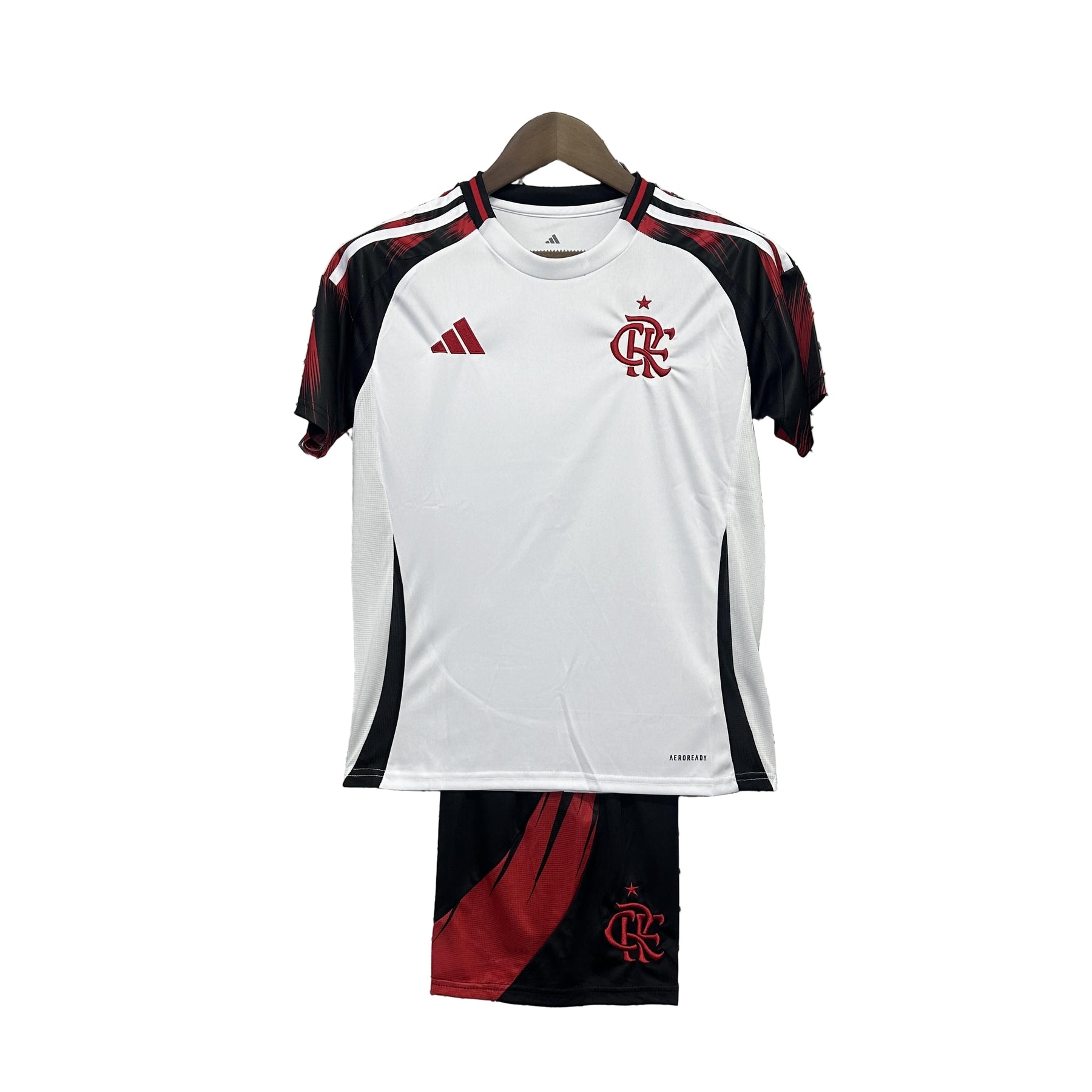 Conjunto Infantil Flamengo Fora 25/26 - Branca