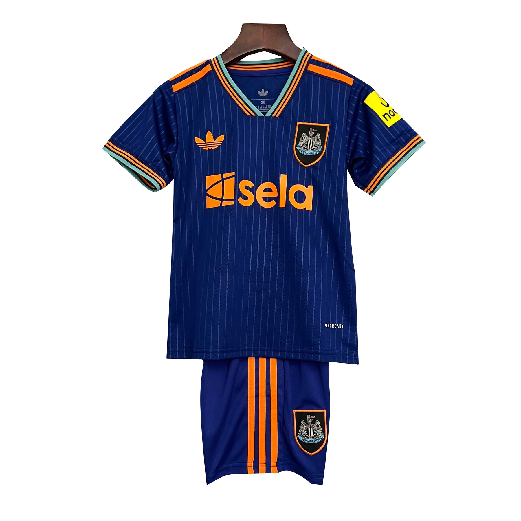 Conjunto NewCastle Away 25/26 - Azul e laranja