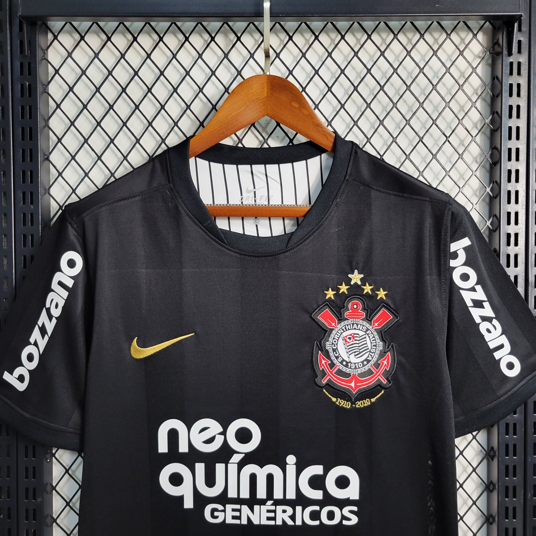 Camisa Corinthians Away 2010 - Versão Retrô Preta