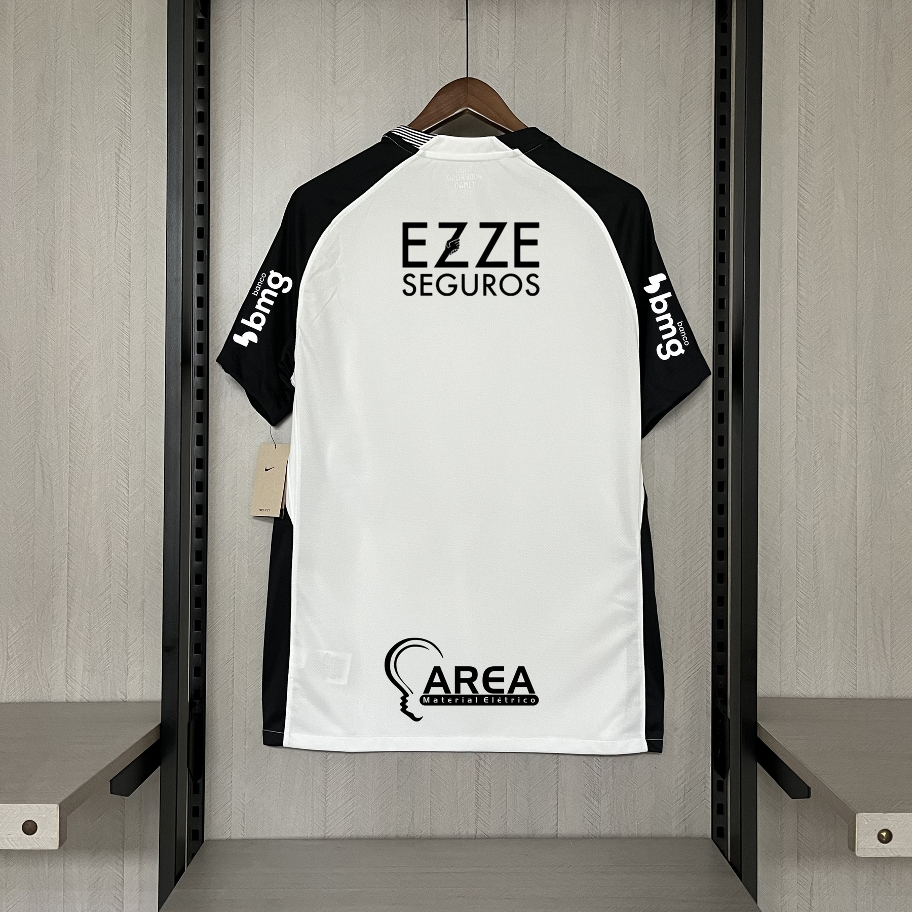 Camisa Corinthians Titular 25/26 - Branco e Preto