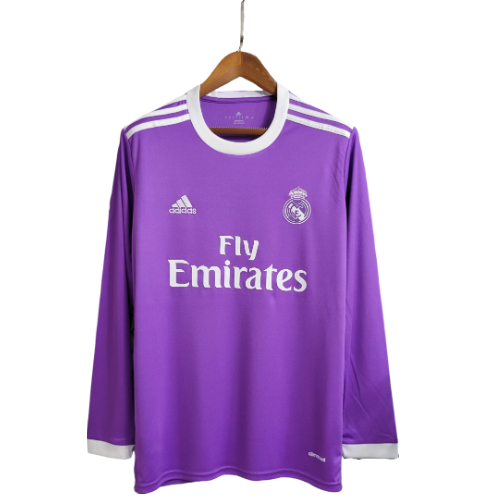 Camisa Retrô Real Madrid II Away Adidas 2016/17 Masculino Roxo