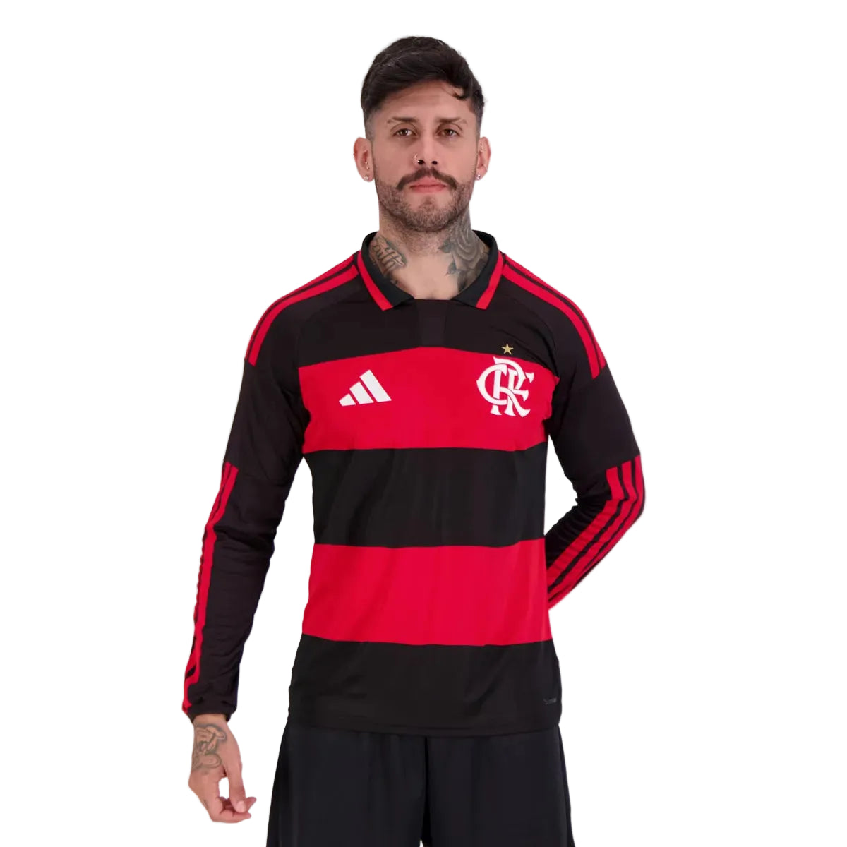 Camisa CRF Home 26/27 Manga Longa - Preta e Vermelha