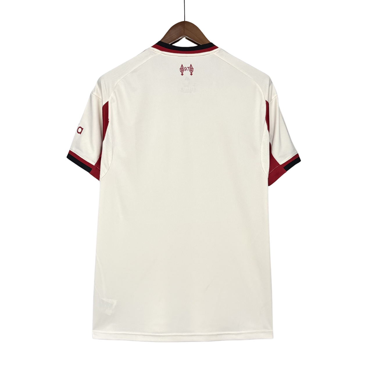 Camisa Liverpool Fora 25/26 - Branco e Vermelho