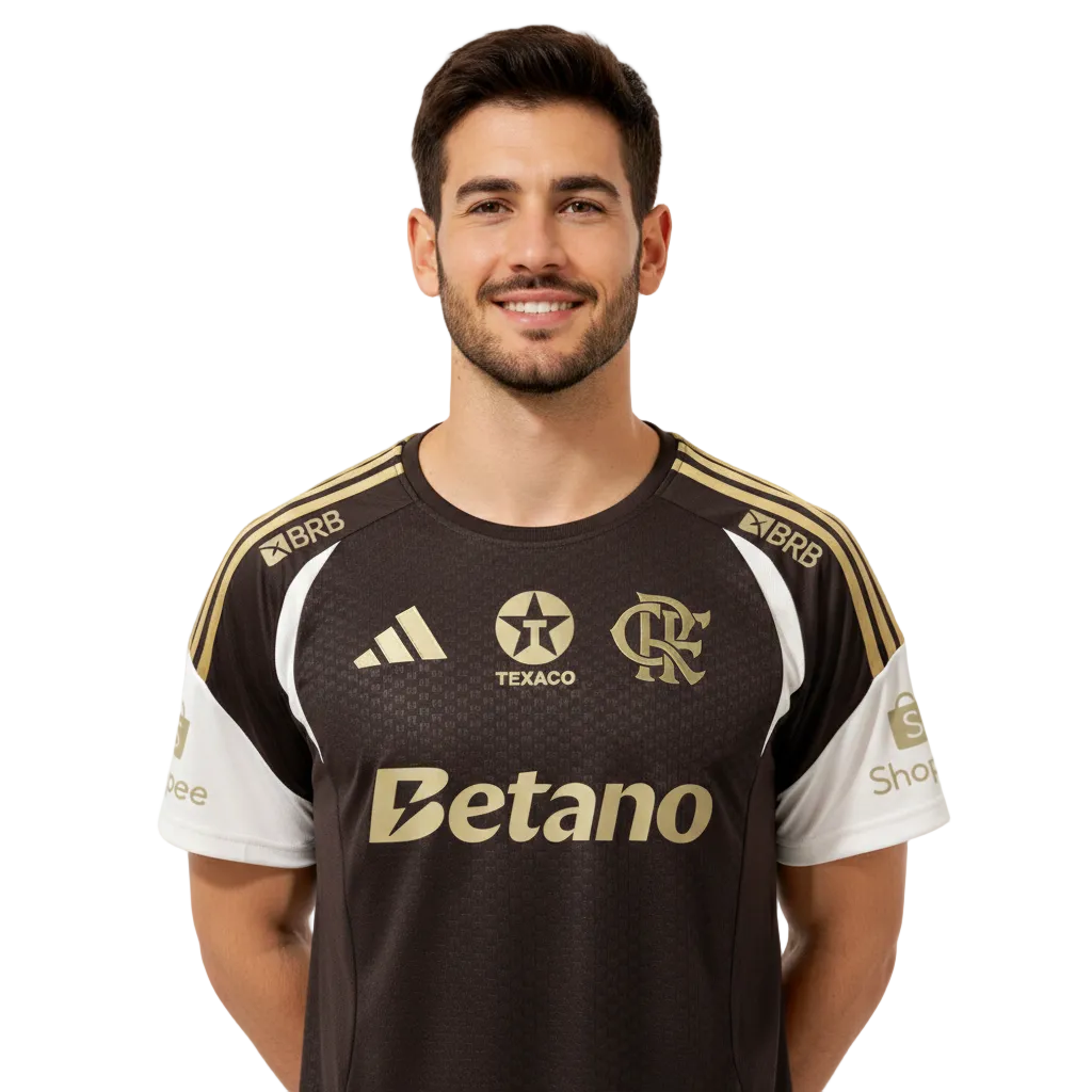 Camisa Flamengo Treino Comissão 2026 - Marrom