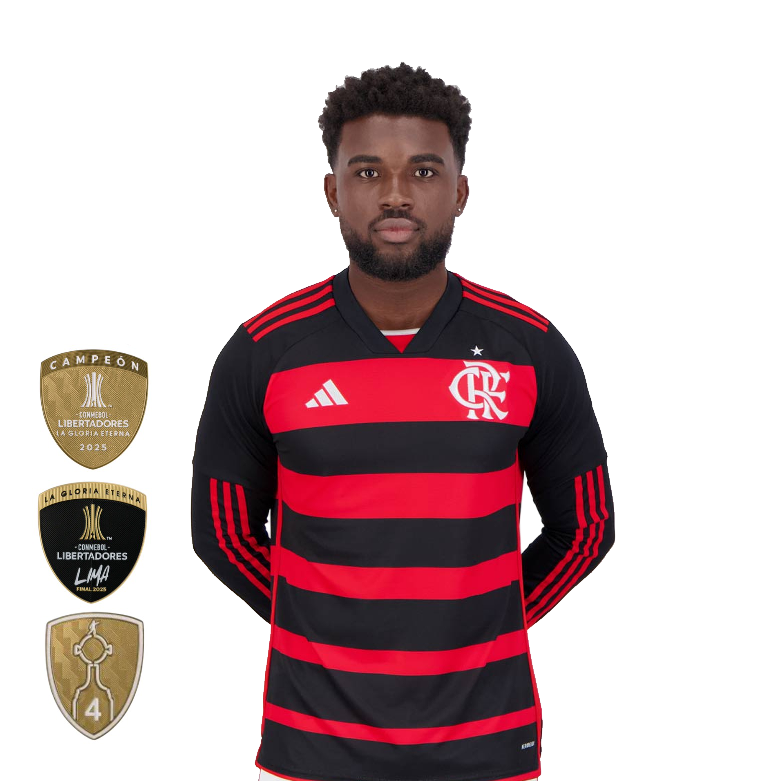 Camisa Flamengo Titular 25/26 Manga Longa - Vermelha e Preta