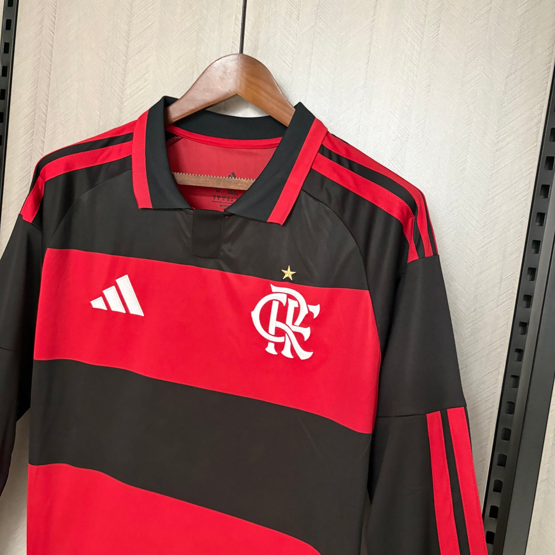 Camisa CRF Home 26/27 Manga Longa - Preta e Vermelha