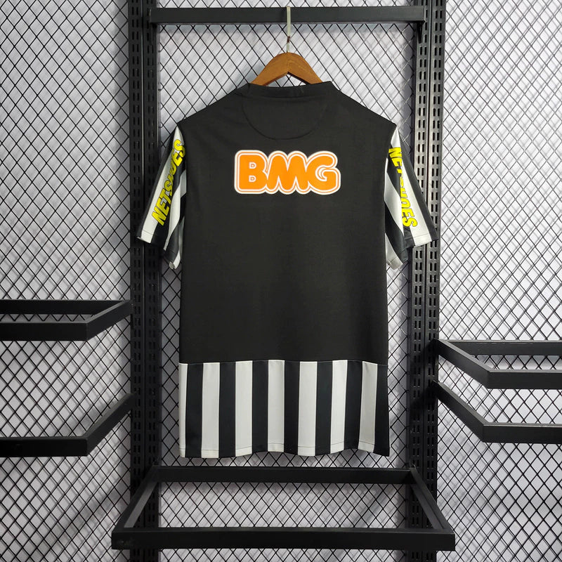 Camisa Santos Nike Fora 2012/13 - Versão Retrô Preta e Branca Listrada Neymar Jr
