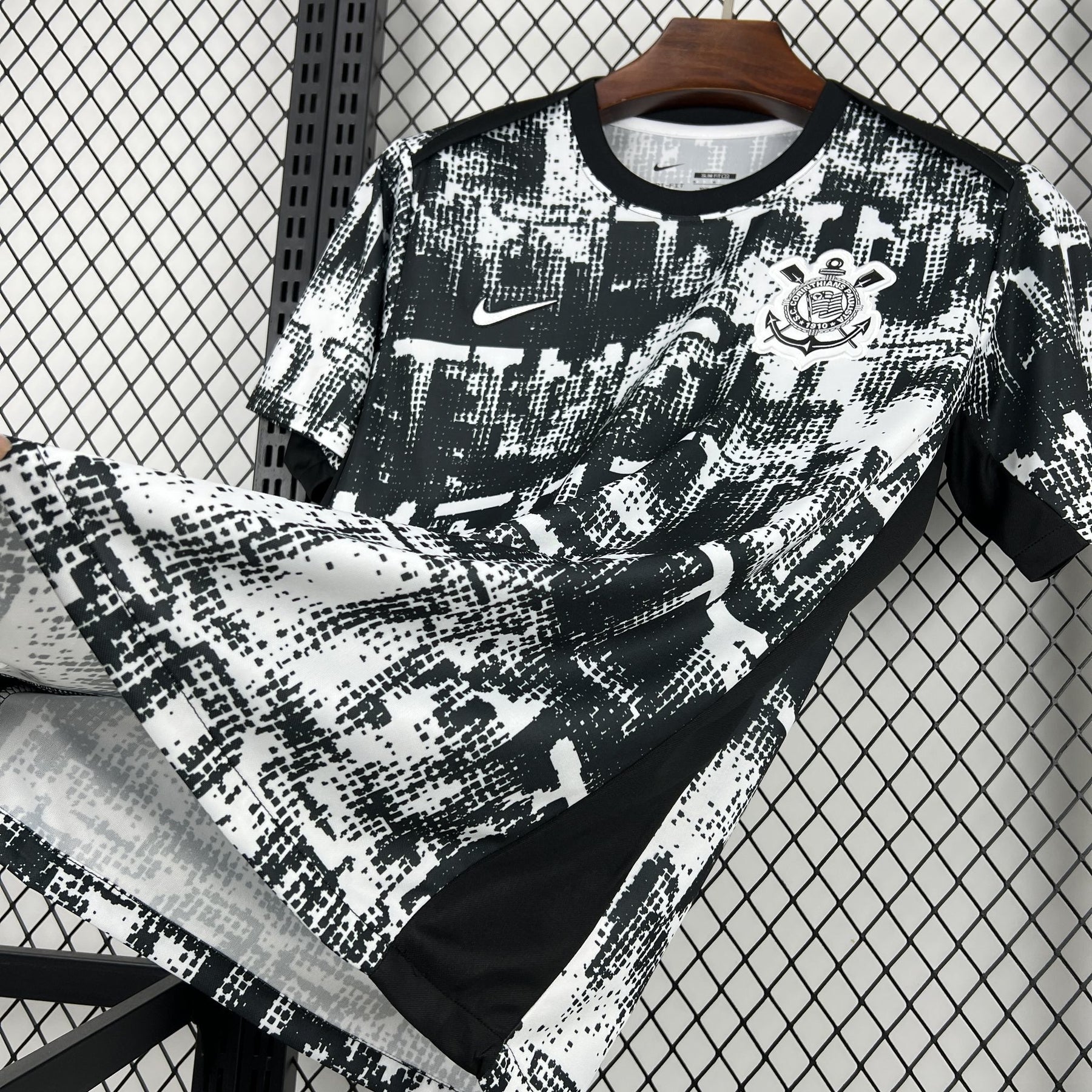 Camisa Corinthians Reserva 25/26 - Branco e Preto