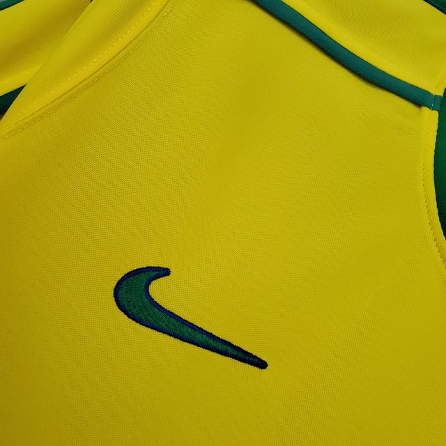 Camisa Brasil Titular 98/99 - Versão Retrô Amarela