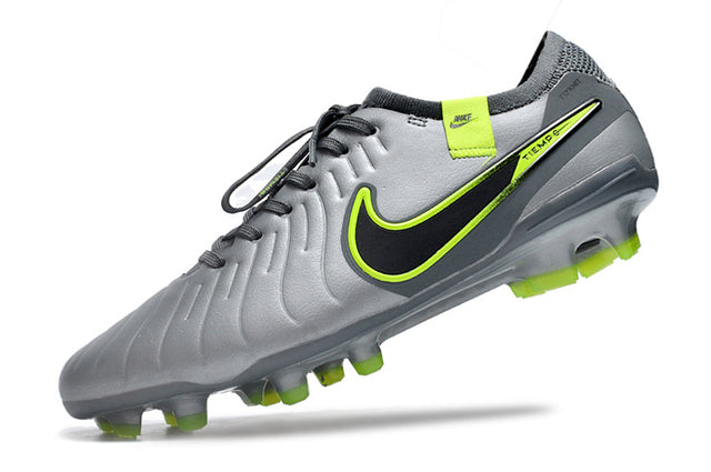 Chuteira Nike Tiempo 10 Elite Campo FG - Cinza/Verde