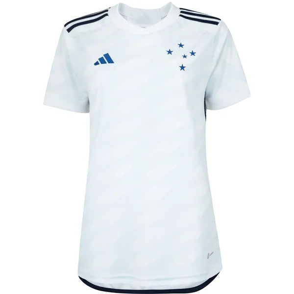 Camisa Cruzeiro Fora 23/24 - Versão Feminina Baby Look Branca
