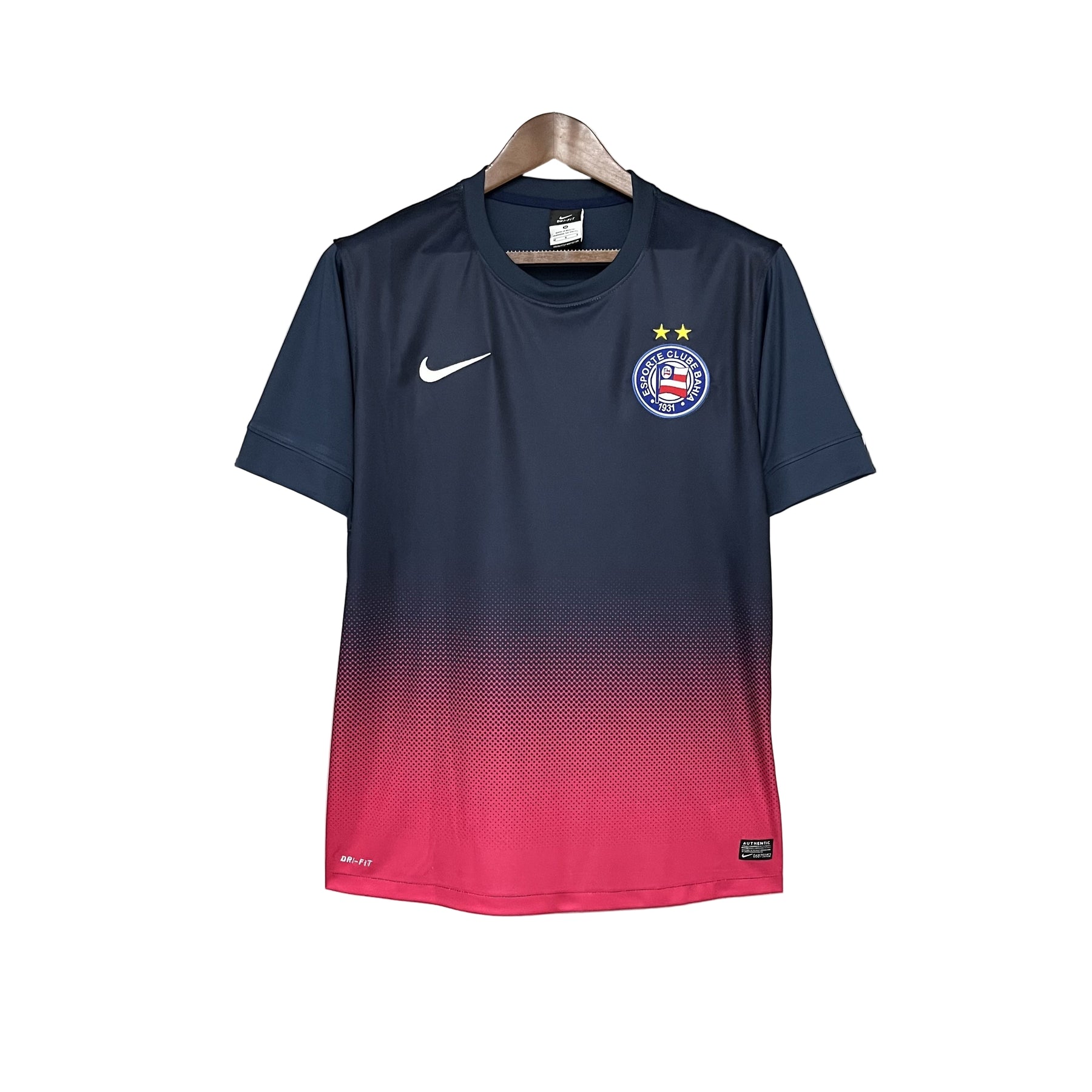 Camisa Bahia III 13/14 - Versão Retrô Azul e Rosa Degradê