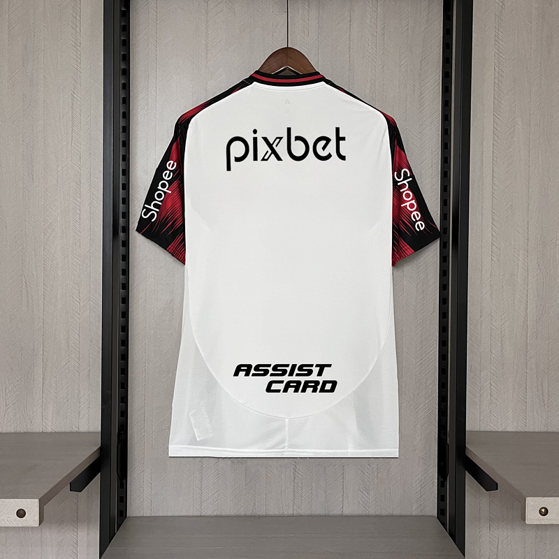 Camisa Flamengo Fora 25/26 - Branca e Vermelha