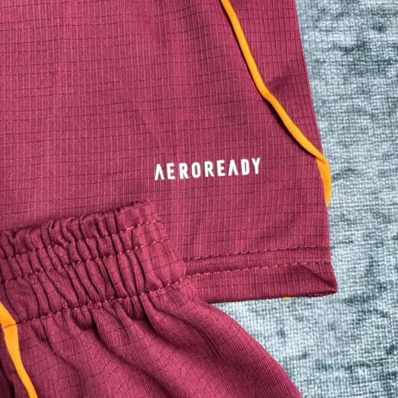 Conjunto Roma 25/26 Home - Vermelho e laranja