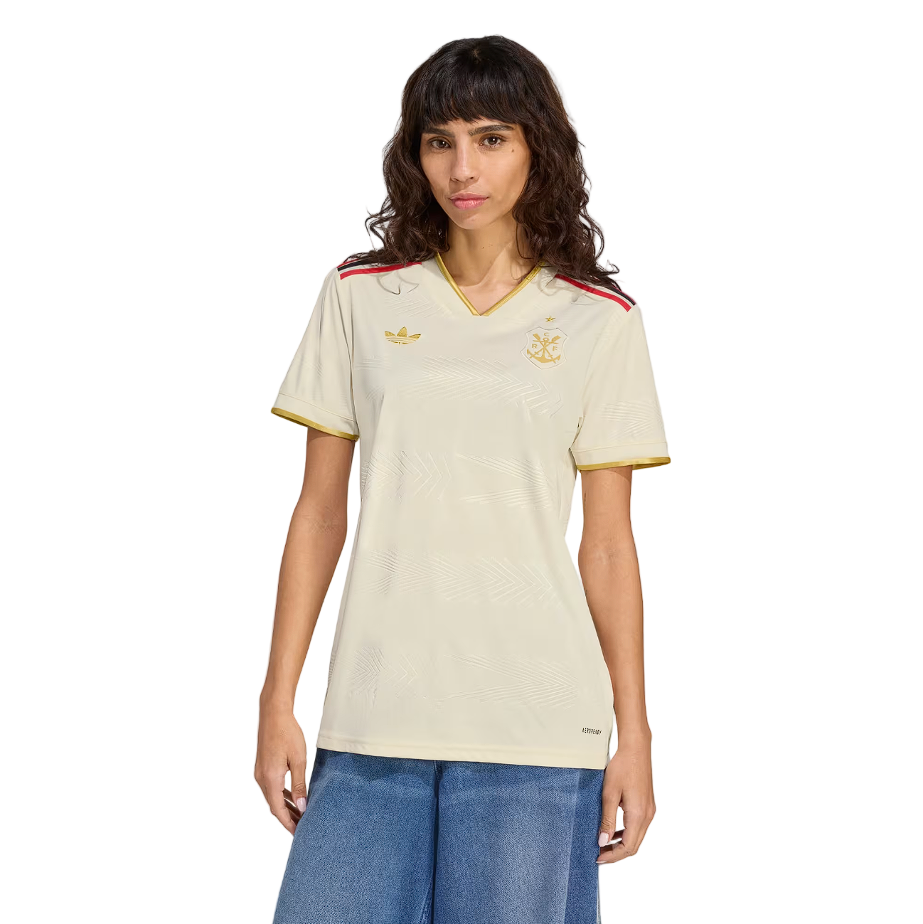 Camisa Flamengo III 25/26 - Versão Feminina Baby Look Dourada