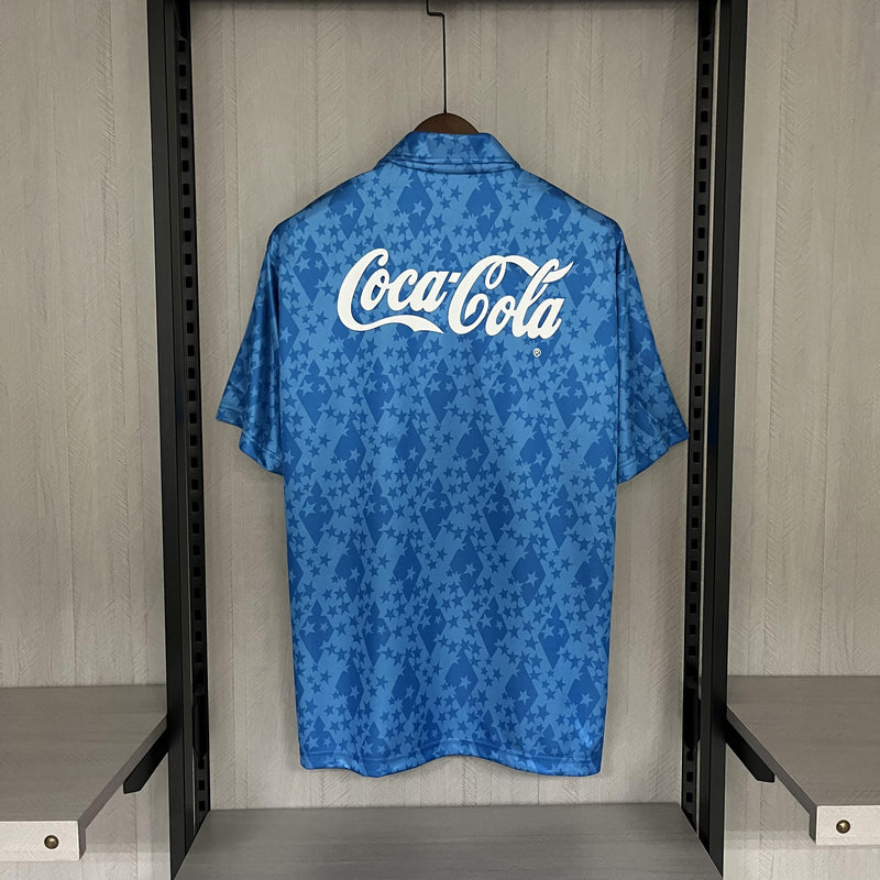 Camisa Cruzeiro Titular 93/94 - Versão Retrô Coca-Cola Azul