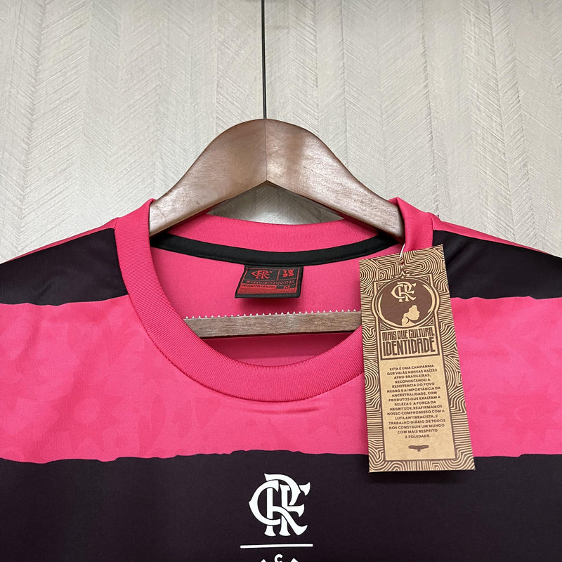 Camisa Flamengo Edição Especial 25/26 - Versão Feminina Baby Look Rosa