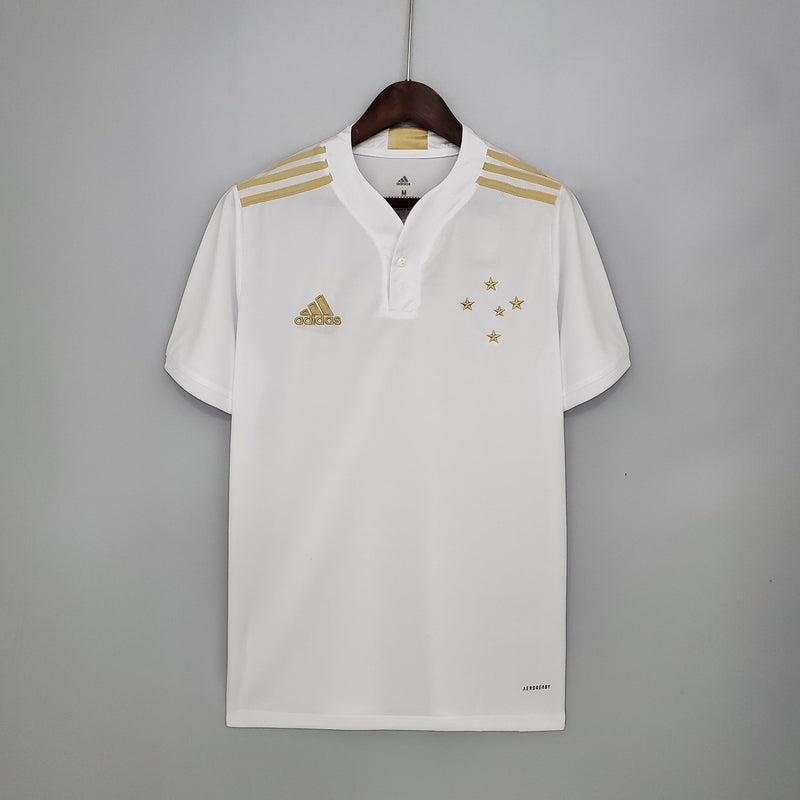 Camisa Cruzeiro Fora 21/22 - Branco e Dourado