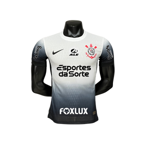 Camisa Corinthians Titular 2024/25 - Versão Jogador Preto e Branco
