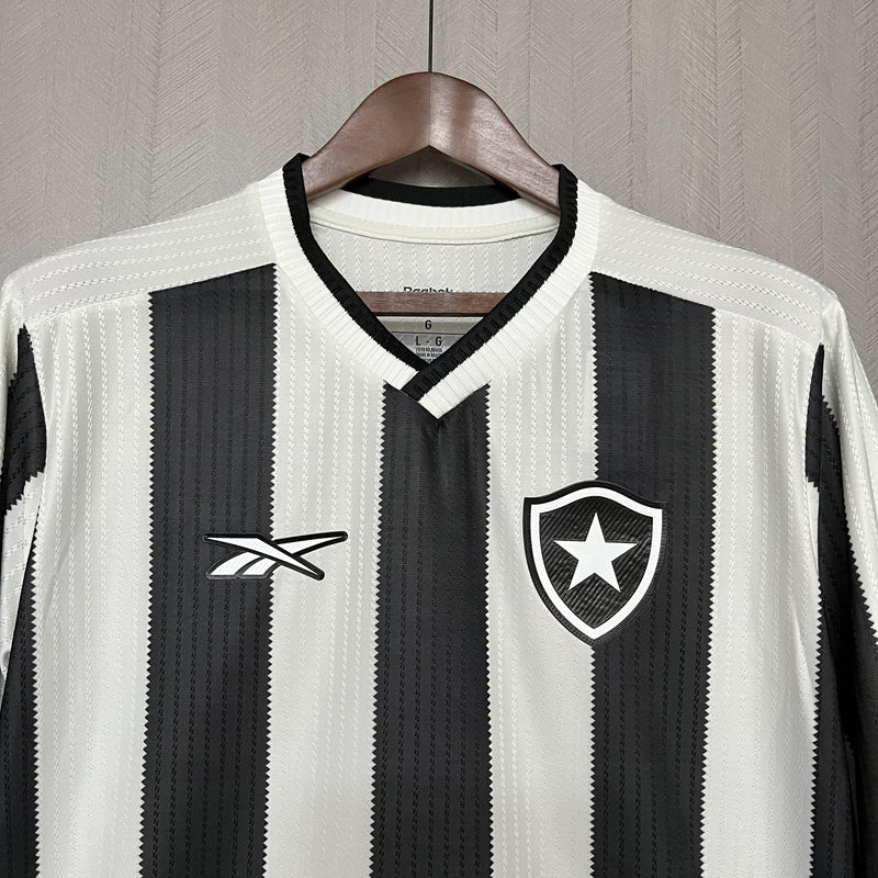 Camisa Botafogo Titular 24/25 Manga Longa - Preta e Branca