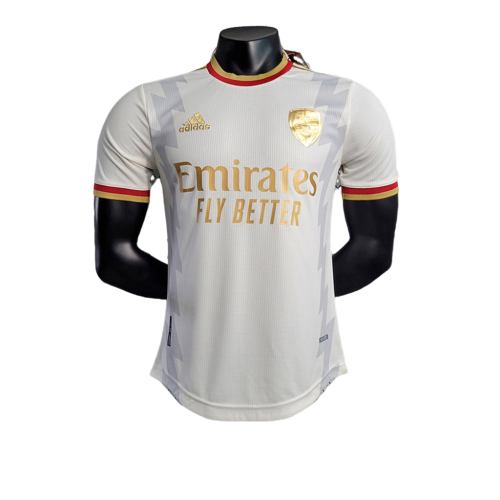 Camisa Arsenal edição especial Adidas Jogador 2023/24 Branco e Dourado