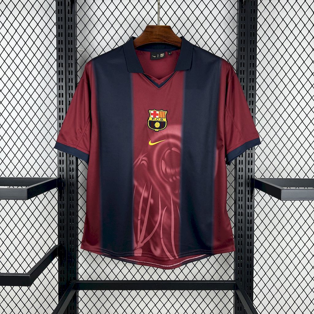 Camisa Barcelona Edição Especial 2000/01 - Versão Retro Skeleton Cactus Jack Travis Scott