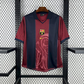 Camisa Barcelona Edição Especial 2000/01 - Versão Retro Skeleton Cactus Jack Travis Scott