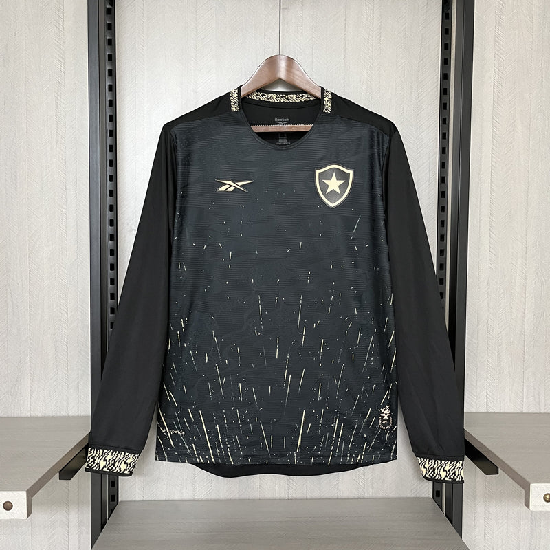 Camisa Botafogo Fora 24/25 Manga Longa - Preto e Dourado