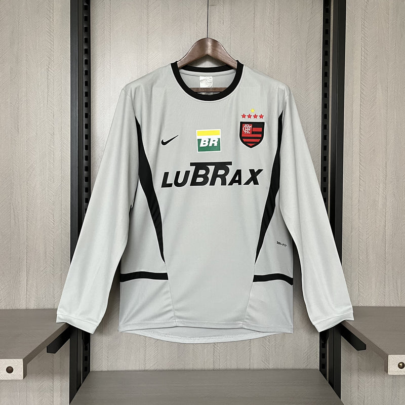 Camisa de Goleiro Flamengo Manga Longa 2002/03 - Versão Retrô Cinza Lubrax