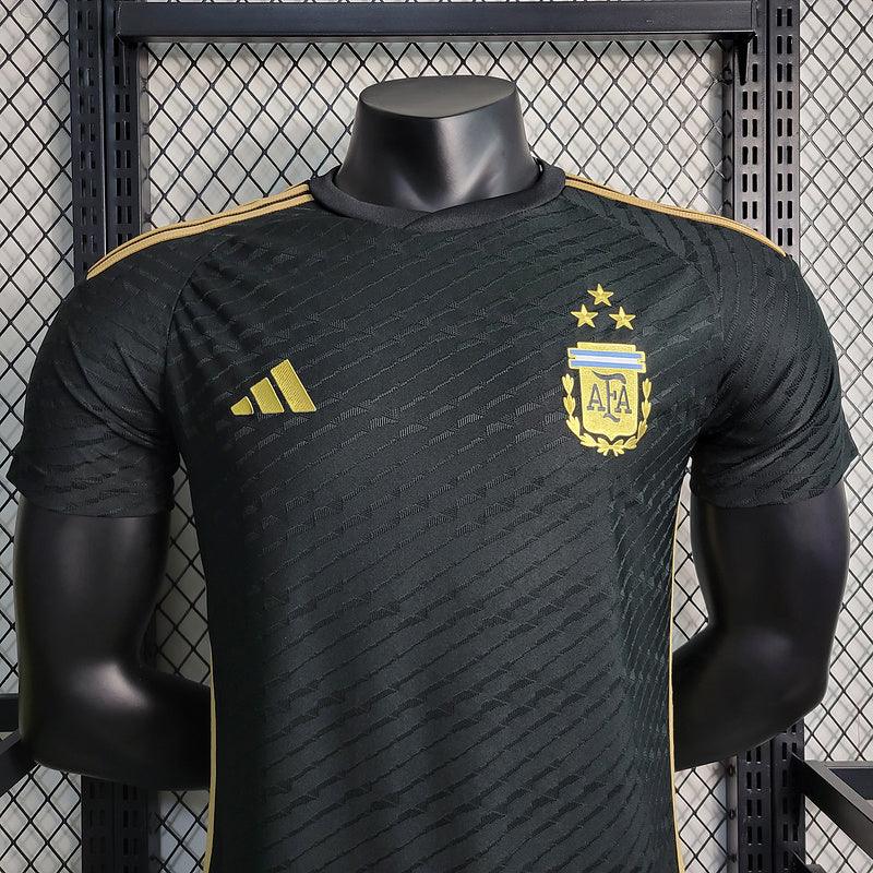 Camisa Argentina Black Adidas Jogador 2023/24 Masculino Preto