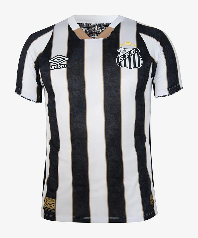 Camisa Santos Away 24/25 - Preta e branca