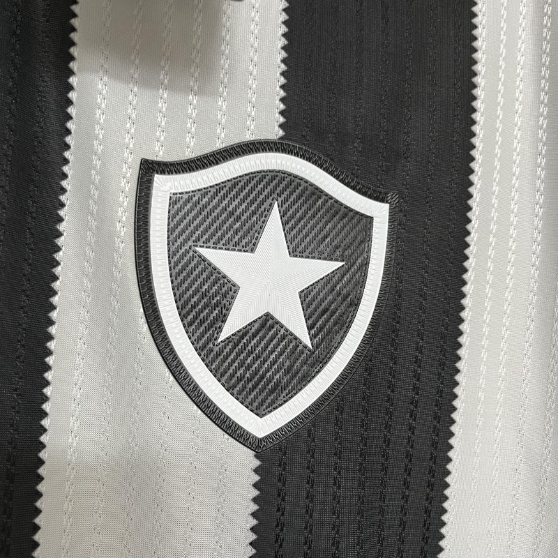 Camisa Botafogo Titular 24/25 Manga Longa - Preta e Branca