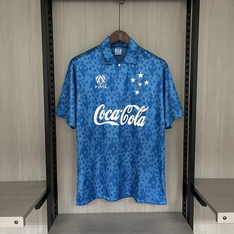 Camisa Cruzeiro Titular 93/94 - Versão Retrô Coca-Cola Azul