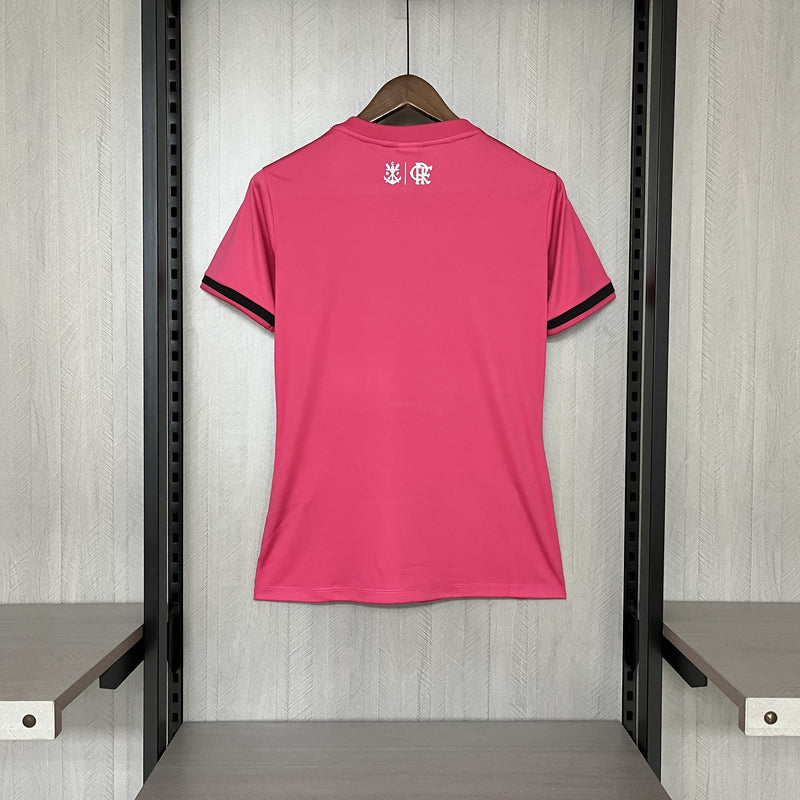 Camisa Flamengo Edição Especial 25/26 - Versão Feminina Baby Look Rosa