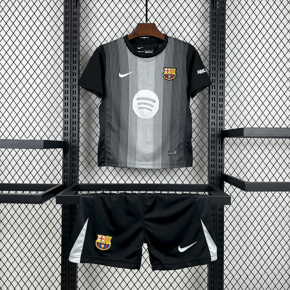 Conjunto Infantil Barcelona 25/26 - Preto