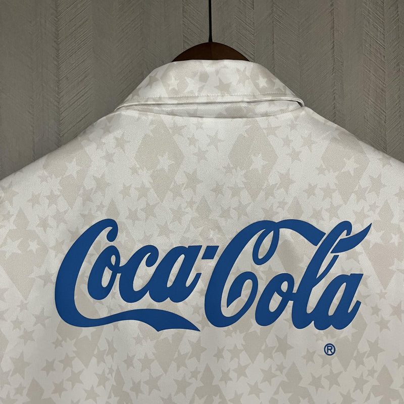 Camisa Cruzeiro Fora 93/94 - Versão Retrô Coca-Cola Branca