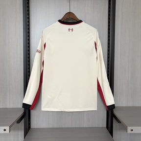 Camisa Liverpool 25/26 - Versão Manga Longa Branca