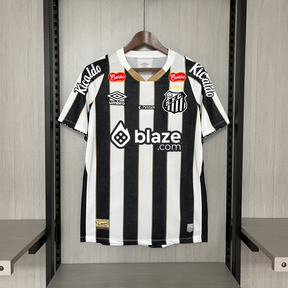 Camisa Santos Fora 24/25 - Preta e Branca