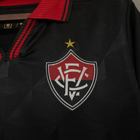 Camisa Vitória Reserva 25/26 - Preta e vermelho