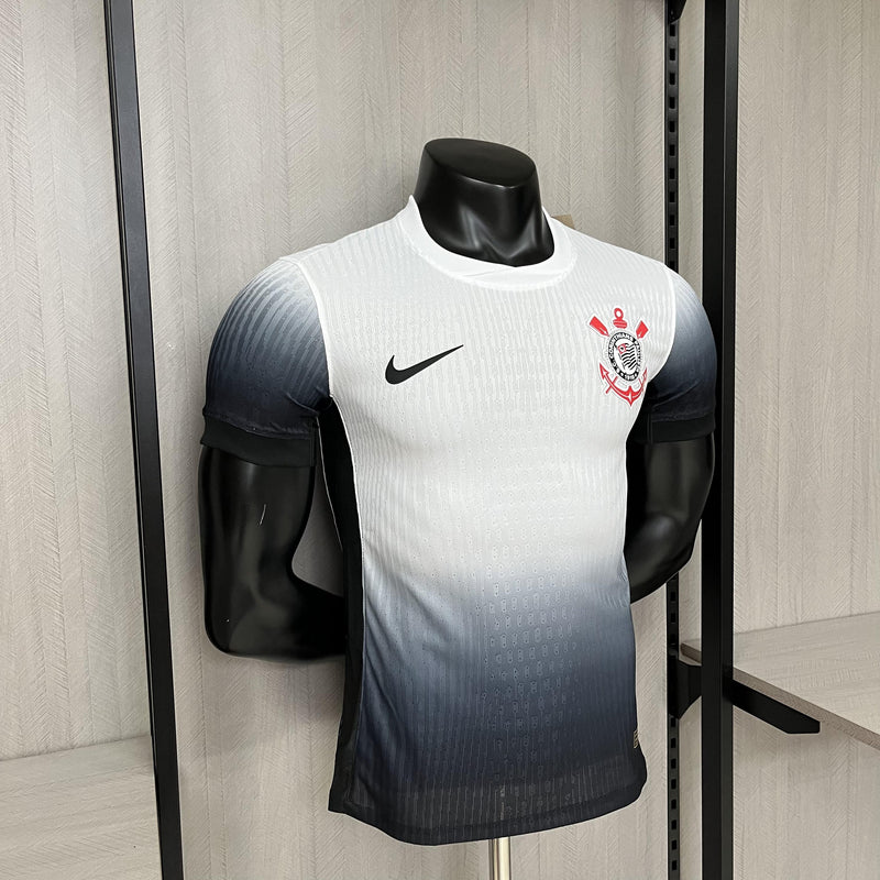 Camisa Corinthians Titular 2024/25 - Versão Jogador Preto e Branco