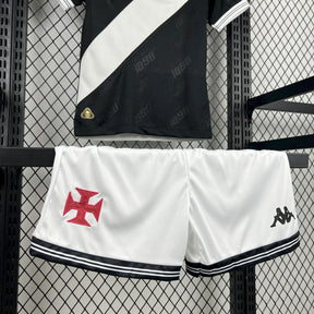Conjunto Vasco 25/26 Home - Preto e branco